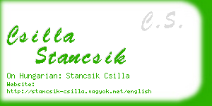 csilla stancsik business card